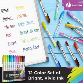 img 1 attached to 12-Set Dry Erase Markers For Whiteboard - Dual Tip & Ultra Fine Point, Erasable Markers For Kids