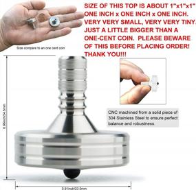 img 2 attached to CNC Machined Stainless Steel High Performance Spinning Top - Long Lasting (Best Record 11:05), Great Time Killer, EDC Desktop Toy For Serious Players