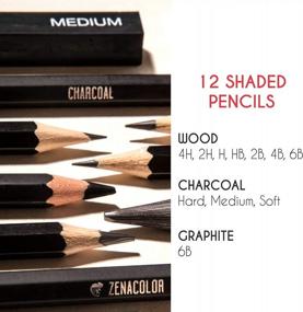 img 1 attached to Complete Sketch Kit For Beginners Or Professional - 8 Drawing Pencils, 3 Charcoal Pencils, 1 Graphite Pencil, 2 Charcoal Sticks, 100 Page Sketchbook, And Accessories - Ideal Gift For All Artists
