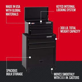 img 3 attached to CRAFTSMAN 5-Drawer Tool Chest Combo With 26-Inch Rolling Drawer Liner - CMST82763BK