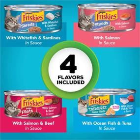 img 3 attached to 🐟 Delicious Purina Friskies Wet Cat Food Variety Pack with 32 Cans - Fish-A-Licious Shreds, Prime Filets & Tasty Treasures