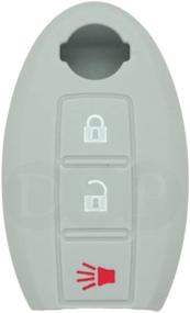 img 3 attached to SEGADEN Silicone Cover Protector Case Holder Skin Jacket Compatible With NISSAN 3 Button Smart Remote Key Fob CV9501 Gray