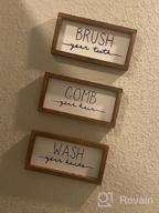 img 1 attached to Complete Your Rustic Bathroom Decor With LIBWYS Set Of 3 Bathroom Signs: Wash, Brush, And Comb review by Jamal Yang