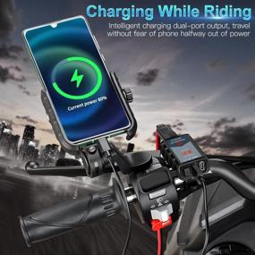 img 1 attached to 🔌 Extractme 6.4A Motorcycle USB Charger: Ultimate Dual USB Type C PD & Quick Charge 3.0 Phone Charger with Voltmeter, ON/Off Switch, and Waterproof Design - SAE to USB Adapter Included