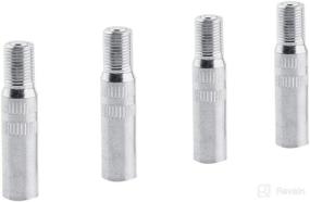 img 2 attached to 🚗 4 Pack Car Tire Valve Stem Extenders - 4 inch Screw-on Hose Extensions with Silver Caps - Ideal for Cars, Trucks, Vans, and Caravans