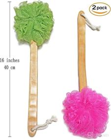 img 2 attached to 🛀 Loofah Shower Body Back Scrubber Tools & Accessories