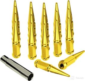 img 4 attached to 🔩 20 Pcs Gold Spike Lug Nuts - 12x1.5 Thread Size (Model 118)