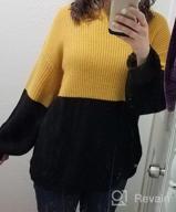 img 1 attached to Stay Cozy And Stylish With Angashion Women'S Oversized Sweaters -Chunky Knit Color Block Pullovers review by Patricia Davis