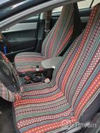 img 1 attached to Protect Your Car'S Seats In Style With Copap Blue Stripe Baja Blanket Seat Covers - 4Pc Universal Set For Car, SUV & Truck review by Jeff Long