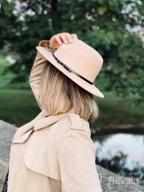 img 1 attached to Stylish Women'S Wool Fedora Panama Hat With Wide Brim And Belt Buckle Detail By Lisianthus review by Mike Donathan