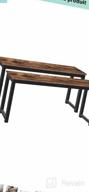 img 1 attached to Industrial Style Dining Benches - Set Of 2, Durable Metal Frame, Perfect For Kitchen, Dining Room, Or Living Room, Rustic Brown Finish By HOOBRO BF01CD01 review by Sabryna Wickings