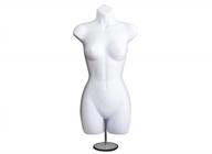 white female mannequin hip long hollow back body torso set w/metal stand with metal pole & hanging hook, s-m size (1) logo