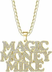 img 4 attached to Shine In Style With Qitian'S Personalized Gold Name Chain Necklace - Perfect Gift For Women And Girls