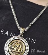 img 1 attached to Gungneer Norse Valknut Pendant - Viking Odin's Symbol Nordic Pagan Jewelry - Powerful Protection Amulet Talisman - Stainless Steel Necklace review by Eric Smalley