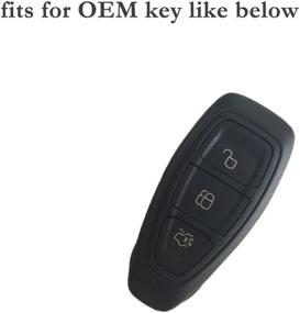 img 1 attached to SEGADEN Gray Silicone Cover Protector Case for FORD 3 Button Smart Remote Key Fob CV2712 - Skin Jacket Holder