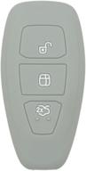 segaden gray silicone cover protector case for ford 3 button smart remote key fob cv2712 - skin jacket holder логотип