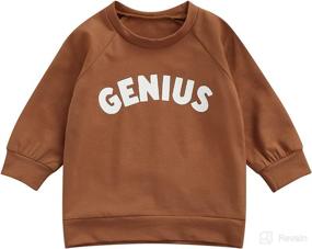 img 4 attached to Infant Clothes Letter Pullover Sweatshirt Apparel & Accessories Baby Girls for Clothing
