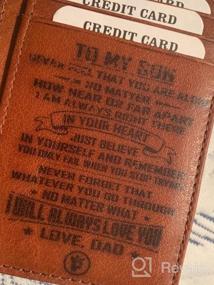 img 7 attached to Custom Engraved Wallet - Perfect Gift for Father & Daughter