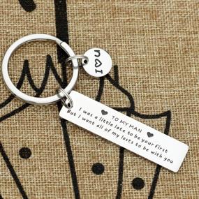 img 1 attached to Engraved Keychain Boyfriend Keychains for Men's Accessories with Enhanced SEO