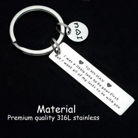 img 3 attached to Engraved Keychain Boyfriend Keychains for Men's Accessories with Enhanced SEO