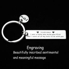 img 2 attached to Engraved Keychain Boyfriend Keychains for Men's Accessories with Enhanced SEO