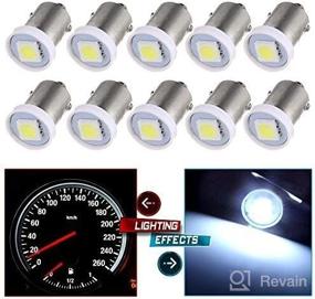 img 1 attached to Cciyu 10X BA9S LED SMD 1895 DASH INSTRUMENT PANEL CLUSTER Ash Tray Light Bulbs 1815 1816 182 1889 1891 1892 Replacement Fit For Instrument Panel Glove Box License Plate Boat Cabin Lamp Blue (White)