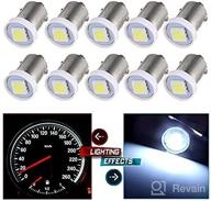 cciyu 10x ba9s led smd 1895 dash instrument panel cluster ash tray light bulbs 1815 1816 182 1889 1891 1892 replacement fit for instrument panel glove box license plate boat cabin lamp blue (white) логотип