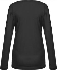 img 2 attached to Женские рубашки с длинным рукавом с леопардовым принтом - осенние цветные топы и туники, идеально сочетающиеся с леггинсами