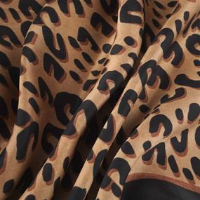 img 2 attached to YOUR SMILE Leopard Square Fashion Women's Accessories ~ Scarves & Wraps