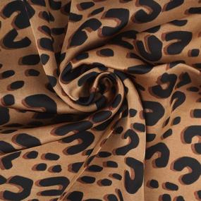 img 3 attached to YOUR SMILE Leopard Square Fashion Women's Accessories ~ Scarves & Wraps