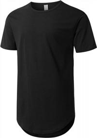 img 3 attached to Men'S Hipster Hip Hop Crewneck T-Shirt With Elongated Round Hemline