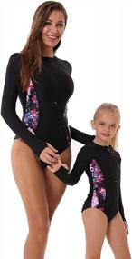 img 2 attached to Stylish Mother-Daughter Swimwear: Matching Swimsuits For Women And Girls By YOLIPULI