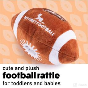 img 3 attached to 🏈 Football Rattle for Babies and Toddlers - Plush Baby Toy with Learning Content, Ideal Gift for Boys and Girls, 0-36 Months