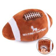 🏈 football rattle for babies and toddlers - plush baby toy with learning content, ideal gift for boys and girls, 0-36 months logo