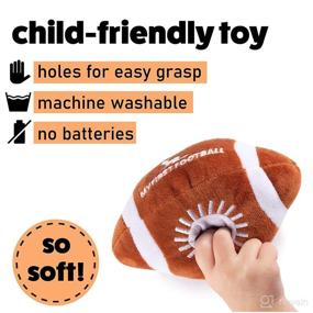 img 2 attached to 🏈 Football Rattle for Babies and Toddlers - Plush Baby Toy with Learning Content, Ideal Gift for Boys and Girls, 0-36 Months