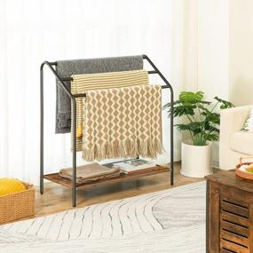 img 3 attached to Organize Your Linens In Style With Hoobro'S 3-Tier Blanket Rack Stand With Storage Shelf