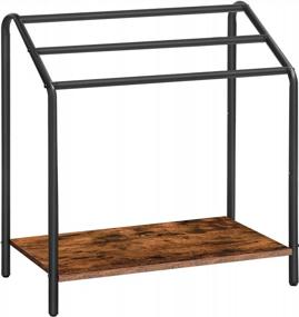 img 4 attached to Organize Your Linens In Style With Hoobro'S 3-Tier Blanket Rack Stand With Storage Shelf