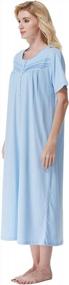 img 1 attached to Sleep In Style With Keyocean'S Cozy Women'S 100% Cotton Nightgowns