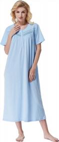img 4 attached to Sleep In Style With Keyocean'S Cozy Women'S 100% Cotton Nightgowns