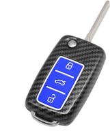 🔑 enhanced smart key fob case for volkswagen vw beetles, jettas, golfs, and more - night-luminous blue design! логотип