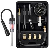 🔧 universal automotive compression tester kit with spark plug tester – engine testing tools for cars and motorcycles, cylinder pressure gauge included (black) logo