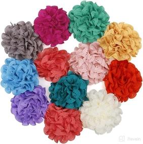 img 3 attached to 🌸 Soft Perforated Peony Flower Headband Hair Accessories for Baby Girls - Bundle Monster