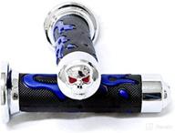 🛥️ krator xh4071-1b blue chrome skull flame hand grips for bombardier jet ski seadoo watercraft логотип