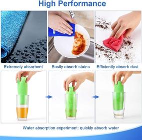 img 1 attached to 12-Pack Premium Microfiber Cleaning Towels by ovwo - Ultra Absorbent, Lint-Free, Scratch-Free, Reusable Cleaning Supplies - Ideal for Kitchen, Dish, and Household Cleaning Rags