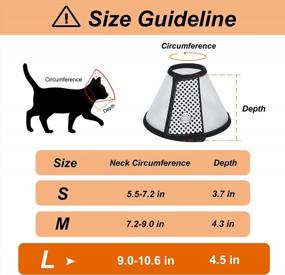 img 1 attached to Adjustable Recovery Pet Cone For Small Dogs And Large Cats - Lightweight Vivifying Elizabethan Collar To Prevent Licking Wounds After Surgery, 10.1 Inches Plastic Cone In Black Color