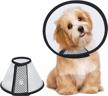 adjustable recovery pet cone for small dogs and large cats - lightweight vivifying elizabethan collar to prevent licking wounds after surgery, 10.1 inches plastic cone in black color logo