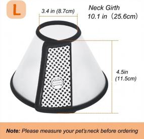 img 2 attached to Adjustable Recovery Pet Cone For Small Dogs And Large Cats - Lightweight Vivifying Elizabethan Collar To Prevent Licking Wounds After Surgery, 10.1 Inches Plastic Cone In Black Color