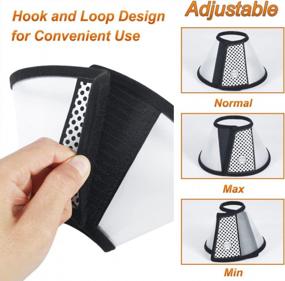 img 3 attached to Adjustable Recovery Pet Cone For Small Dogs And Large Cats - Lightweight Vivifying Elizabethan Collar To Prevent Licking Wounds After Surgery, 10.1 Inches Plastic Cone In Black Color