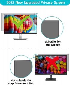img 1 attached to 27 Inch Removable Privacy Screen Filter For Widescreen Monitors - PYS Shield For 16:9 Aspect Ratio, Anti-Glare & Blue Light Reduction, Compatible With 27" Sizes (New 2022 Version)