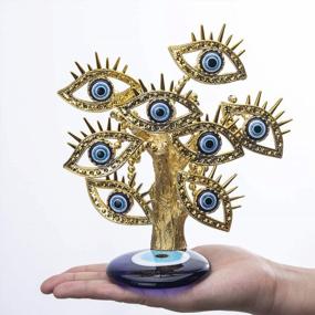 img 3 attached to Protect Your Home With The Golden Turkish Evil Eyes Tree And Blue Evil Eye Base - Perfect Luck Gift And Home Decor